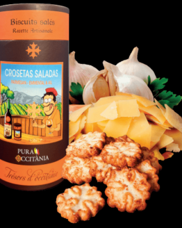 Petite Croix Occitane fondante, pâte sablée Salée pur Beurre, Fromage « Emmental-Parmesan & Ail »